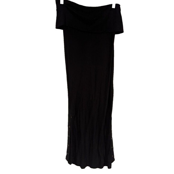Rip Curl Women Black Strapless Maxi Dress Size S Fun Beachy Summer Strapless - Picture 1 of 6